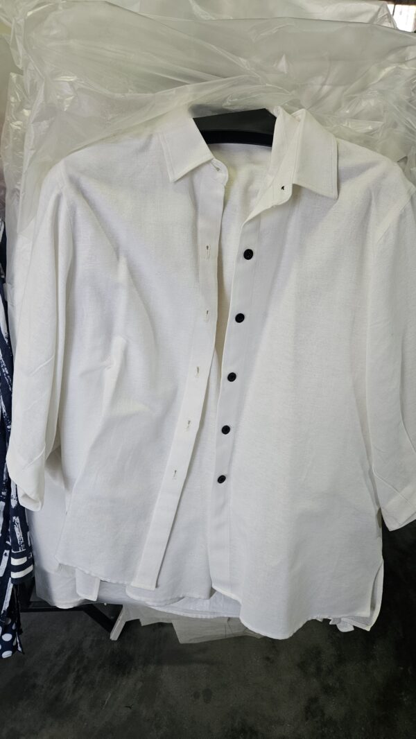 Women’s Linen Puff Sleeve Blouse